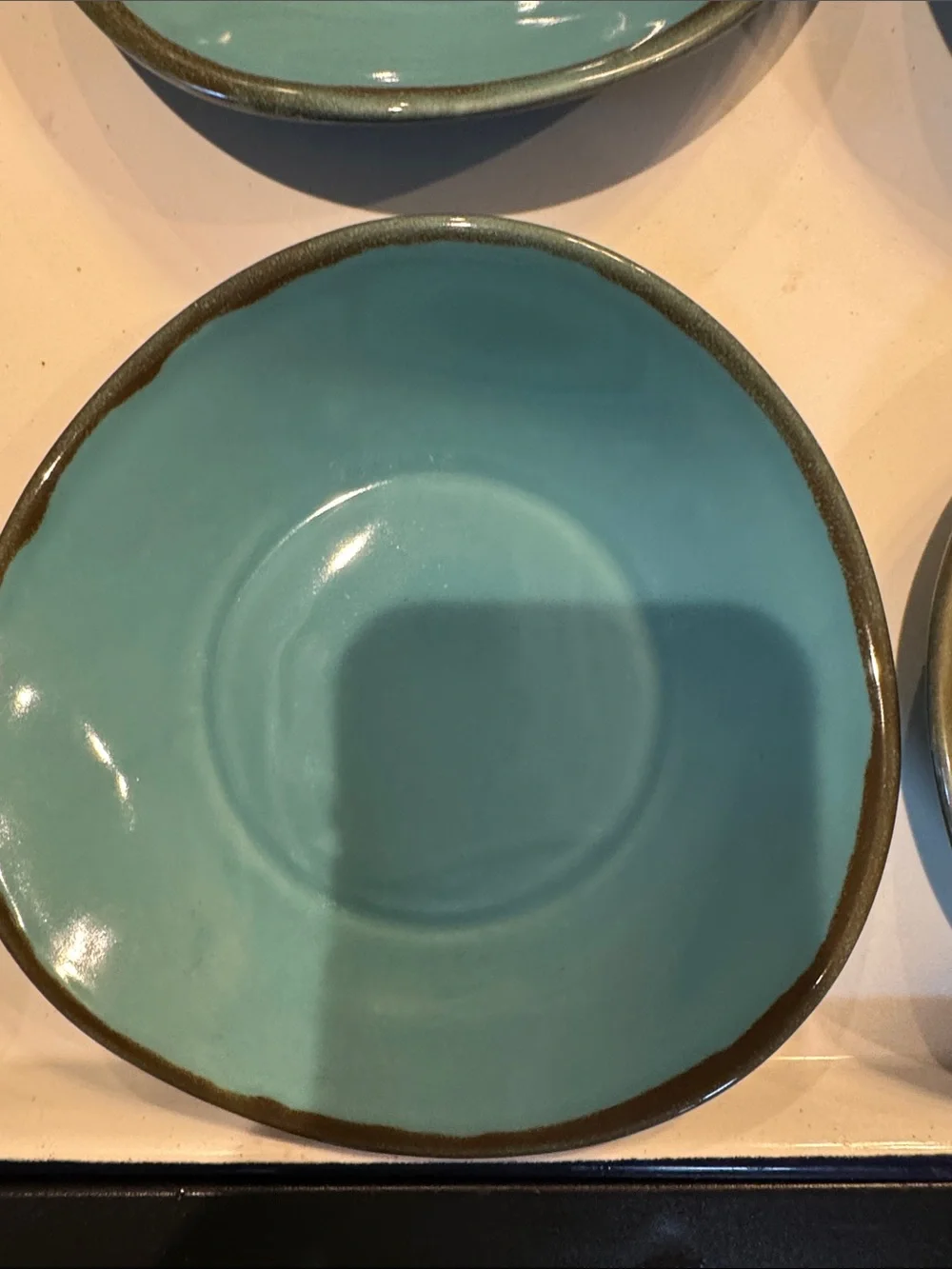 Southern Living At Home Teal Ceramic Dessert Bowls - Set of 6